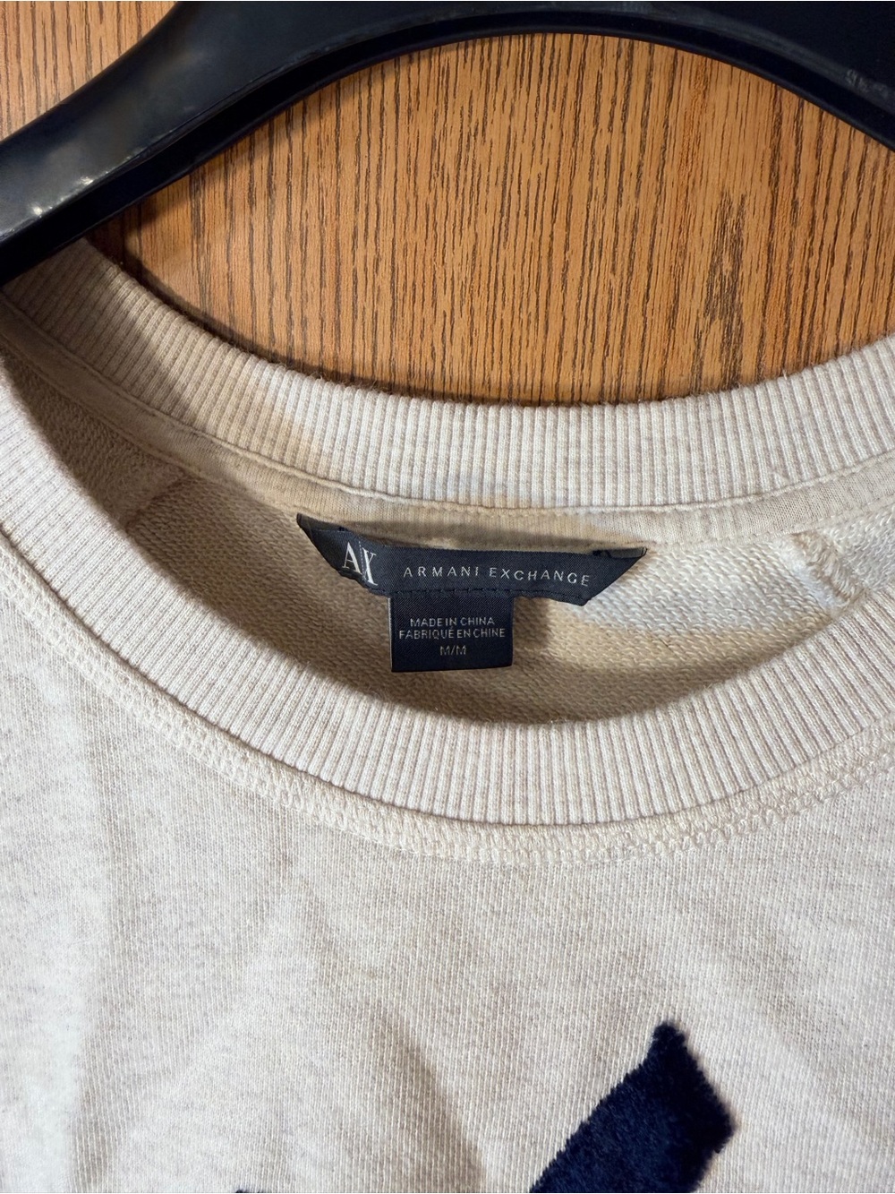 A|X Crewneck Sweatshirt with Navy Logo - Picture 5 of 6